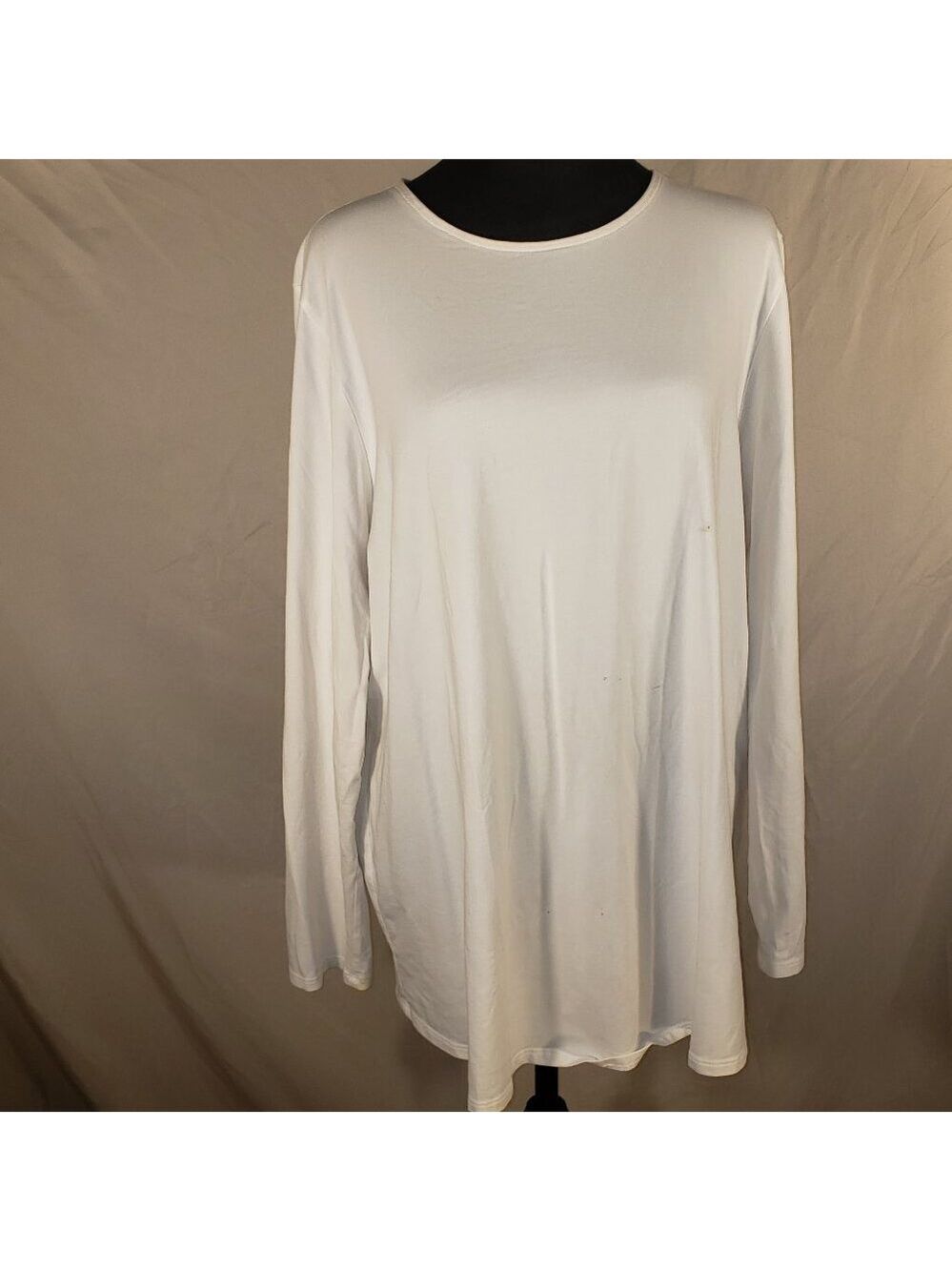PureJill White Shirttail Tee, Size XL